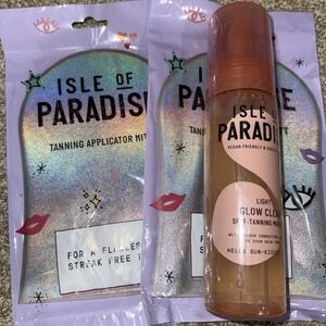 Isle of Paradise Light Glow Self-Tanning Mousse Hello Sun-Kissed Glow + 2 Mitts